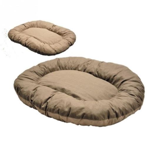 vadigran coussin pour chien piqué au centre dantoni brun/taupe 45cm