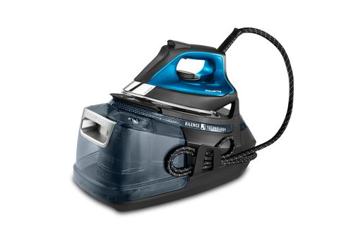 Rowenta Silence Steam Pro DG9226F0 - Centrale vapeur avec fermeture automatique - semelle : Microsteam 400 HD Laser - 2800 Watt - noir/gris intérieur