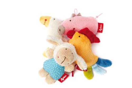 Sigikid Set hochets textiles ferme, sigimix