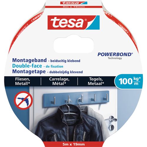 Tesa - ultra fort ruban de montage pour carrelage et m&eacute;tal, 77747-00000-00
