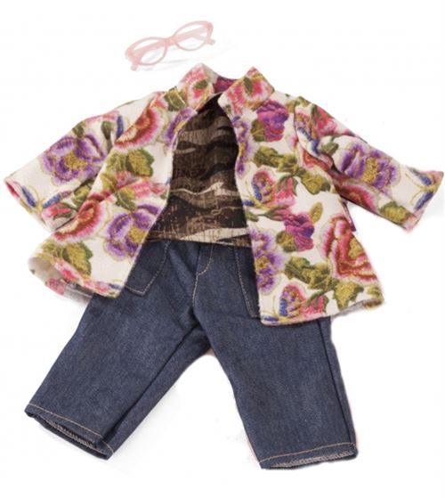 Gotz - Ensemble, jean à fleurs, 3-pièces