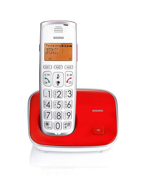 Brondi Bravo Gold téléphone sans Fil Rouge