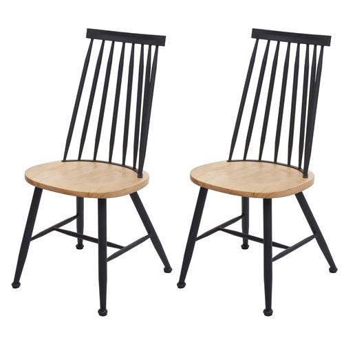 2x chaise de salle à manger MENDLER HWC-G69 métal couleur nature