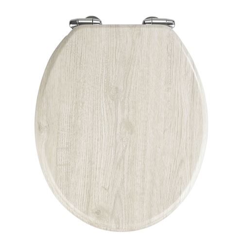 Abattant WC en MDF design bois chêne - Gris