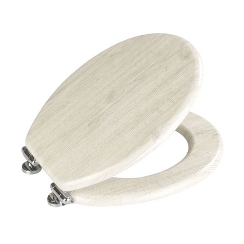 Wenko Abattant WC en MDF design bois ch ne Gris Ch ne fnac