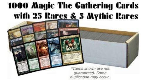 1000 cartes Magic the Gathering avec 25 Rares 5 Rares mythiques (MTG) - Tous les lots Magic the Gathering