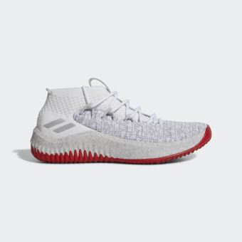 Chaussures de Basketball adidas Dame 4 Blanc et rouge pour Chaussures de Basketball adidas Dame 4 Blanc et rouge pour