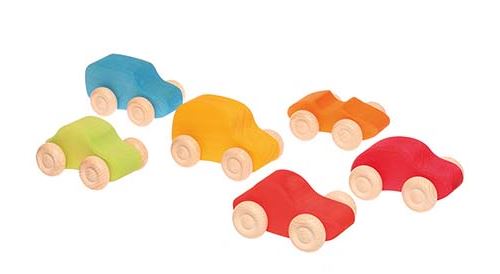 Set de 6 voitures colorées