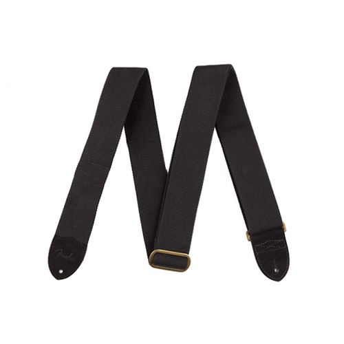 Sangle guitare fender tissu & cuir - noir