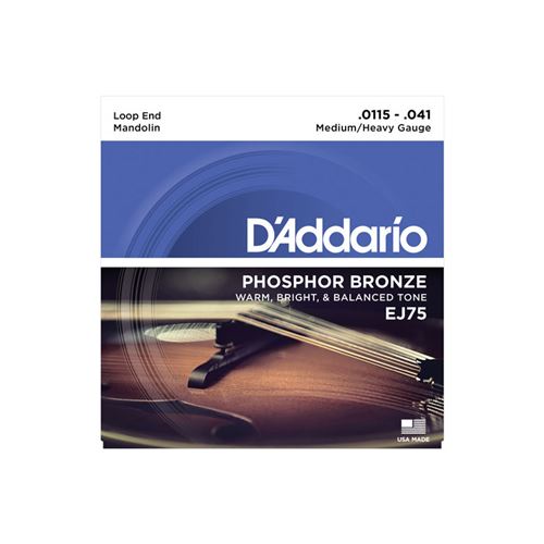 Daddario Bronze D'addario Phosphor Ej75 11,5-41 - Jeu De Cordes Mandoline - Image 1