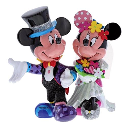 Disney Britto Mickey et Minnie Mouse mariage Figurine