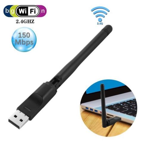 Adaptateur Wifi USB pour PC & MAC Sans Fil Amplificateur Recepteur 150Mbps  (NOIR) - Clé Wifi et Bluetooth - Achat & prix