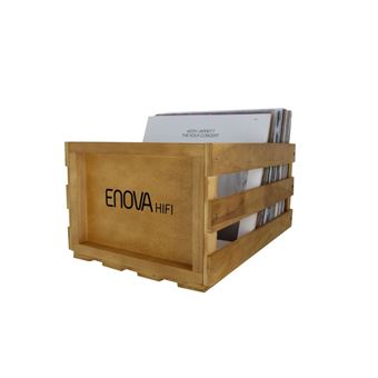 Enova hifi Vinyl Box Storage 120 Wood - Vbs 120 Wd - Caisse Stockage 120 LP - Finition Bois