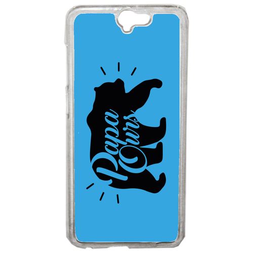 Coque Papa Ours Fond Bleu Compatible One A9 Transparent