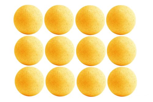 Lot de 12 balles de Baby Foot Jaune