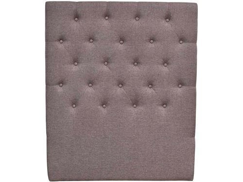 T&ecirc;te de lit capitonn&eacute;e ""D&eacute;co"" - 99 cm - Taupe - En tissu