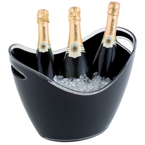Seau à vin ou champagne aps noir 3 bouteilles