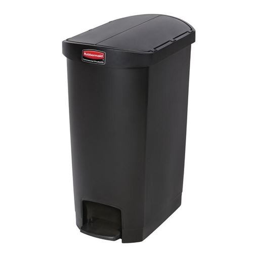 Poubelle à pédale latérale rubbermaid slim jim 50l noire