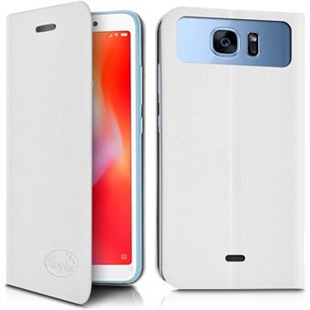 Etui à Rabat Couleur Blanc (Ref.1-A) pour Smartphone Carrefour Smart 4.5 - 1