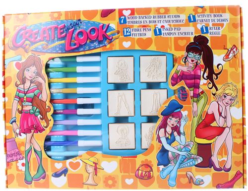 Multiprint ensemble de coloriage Créez votre look 22 pièces orange