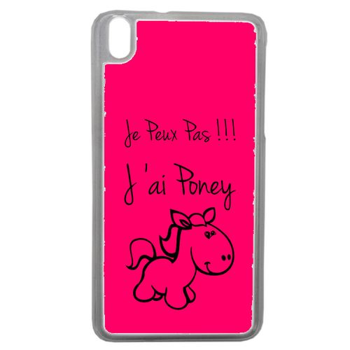 Coque Citation Poney Rose Compatible Htc Desire 816 Transparent