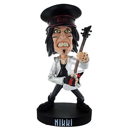 Motley Crue 8.5 Statue Bobblehead en résine Nikki Sixx avec Chapeau - Exclusivité Toynk Toys