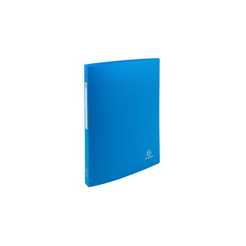 EXACOMPTA Classeur 4 anneaux A4 Opaque Polypropyl&egrave;ne Bleu