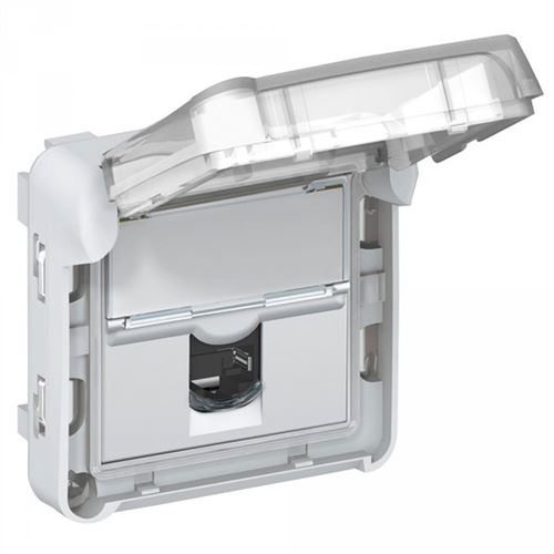 Prise murale RJ45 Cat6 LEGRAND 45X45 FTP Plexo