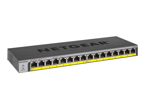 Switch Netgear GS116PP Unmanaged Gigabit Ethernet (10/100/1000) Noir