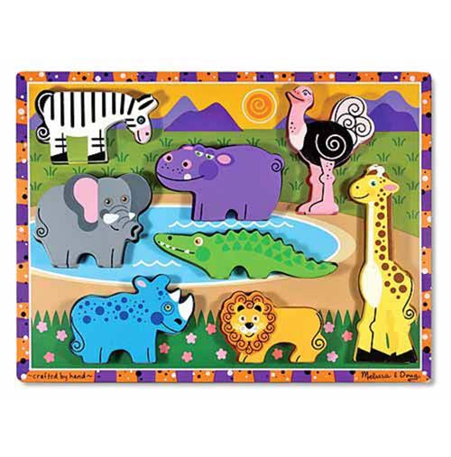 Melissa & Doug Safari Chunky puzzle 8 pièces