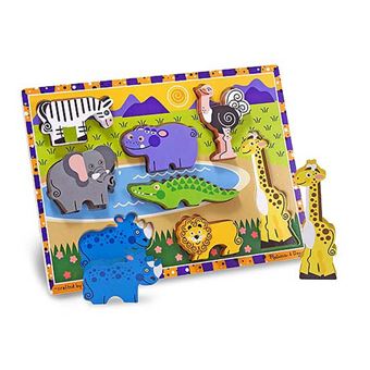 Melissa Doug Safari Chunky puzzle 8 pieces Jeu de strategie Achat prix fnac