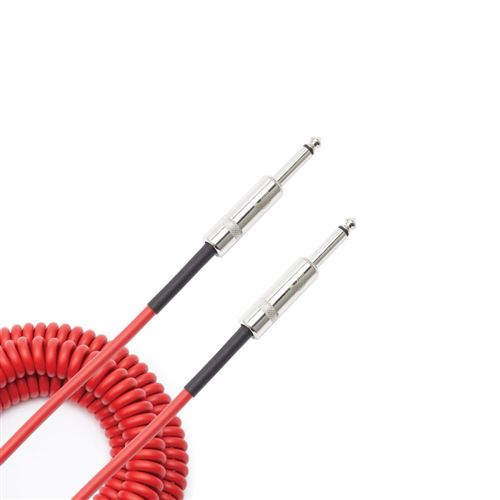 Planet Waves PW-CDG-30RD - Câble instrument spiralé, 9 m – rouge