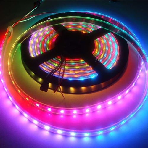 Bande lumineuse LED 5050 Coloré Souple RGB Pas étanche DC 12V 5m-