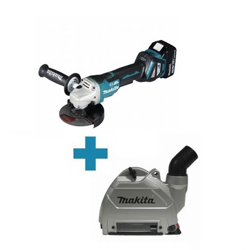 Meuleuse à Batterie 18V 2X5Ah Li-Ion 125 Mm Dga518Rtju Makita