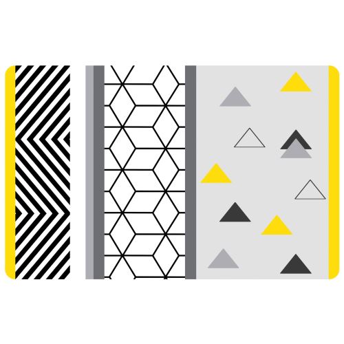 Set de table 28.5 x 44 cm polypropylene opaque yellow mix Blanc