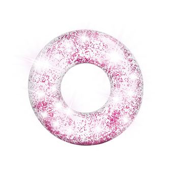 bouee gonflable paillettes rose o 119 cm intex equipements de piscine achat prix fnac