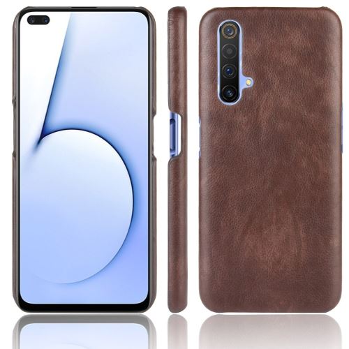 Coque en TPU + PU rigide marron pour votre Realme X50 5G
