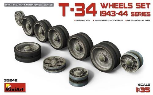T-34 Wheels Set. 1943-44 Series - 1:35e - Miniart