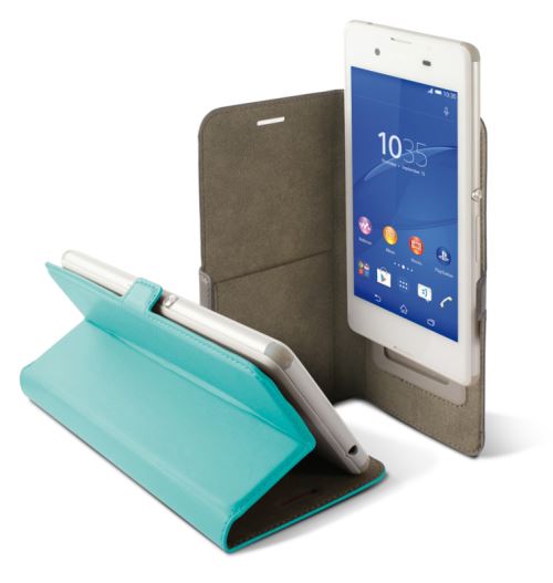 Étui universel folio pour smartphone avec slide - jusqu'à 6'' - Turquoise