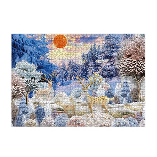 Puzzle 2000 pi&egrave;ces D&eacute;veloppement intellectuel pour adultes et enfants-Multicolore 