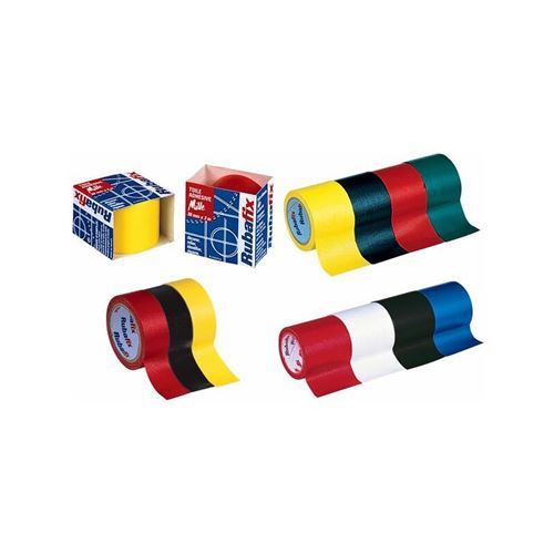 RUBAFIX Lot de 6 Rubans toile 1000 Plastifi&eacute; 38mm x 3 m Blanc