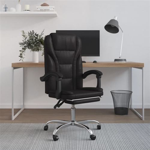 Non Communiqué Noir Fauteuil Inclinable De Bureau Similicuir