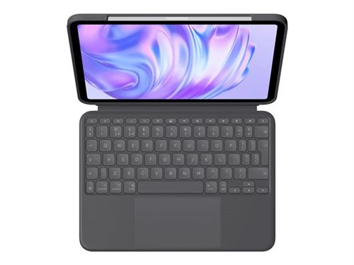 Logitech Clair Combo Touch - Clavier Folio Case - Rétroéclairé - Apple Smart Connector - Qwerty - Gb - Graphite - Pour Apple Ipad Pro - Image 3