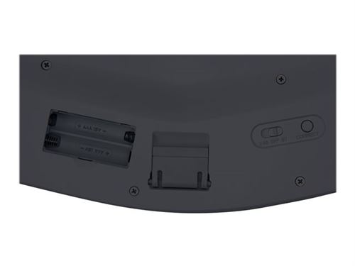 Non Communiqué Noir Kensington Pro Fit Ergo Wireless Keyboard - Clavier - Sans Fil - 2.4 Ghz, Bluetooth 4.0 - Us