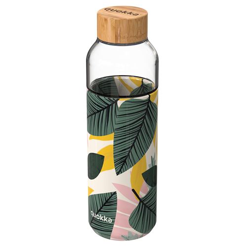 Bouteille en verre flow autumn leaves 66 cl - Quokka - Décoré - Verre