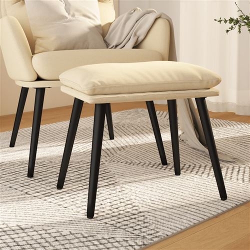 vidaXL - Tabouret - 45x29,5x35 cm - Crème - Image 3