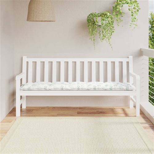 VIDAXL - Coussin de banc de jardin - 180 x 50 x 7 cm - Motif feuilles - Image 3