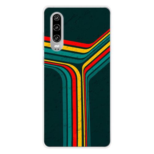 Coque en silicone imprimée compatible Huawei P30 Retro lines