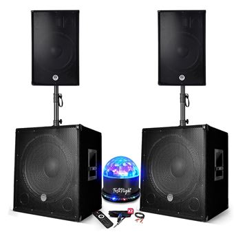 Système sonorisation complet 2200w enceintes + subwoofer