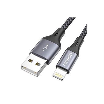 Lot câble chargeur USB-C nylon ultra résistant 1,80€